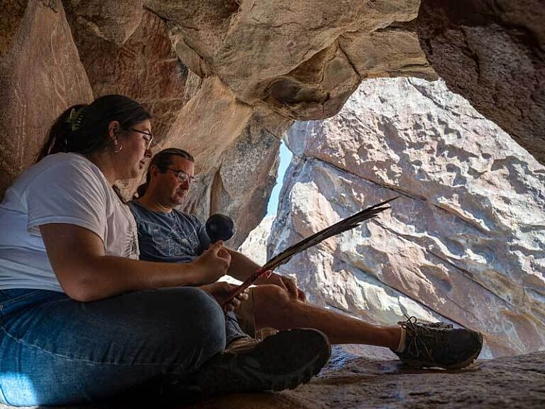 Inside Sacred Cave at Old Woman Mountains